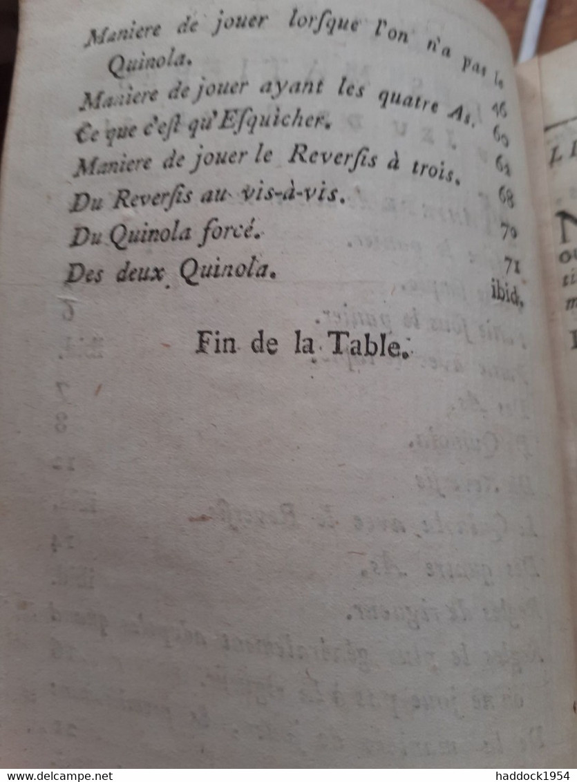 Almanach Des Jeux Ou Académie Portative PHILIDOR Fournier 1792 - Jeux De Société