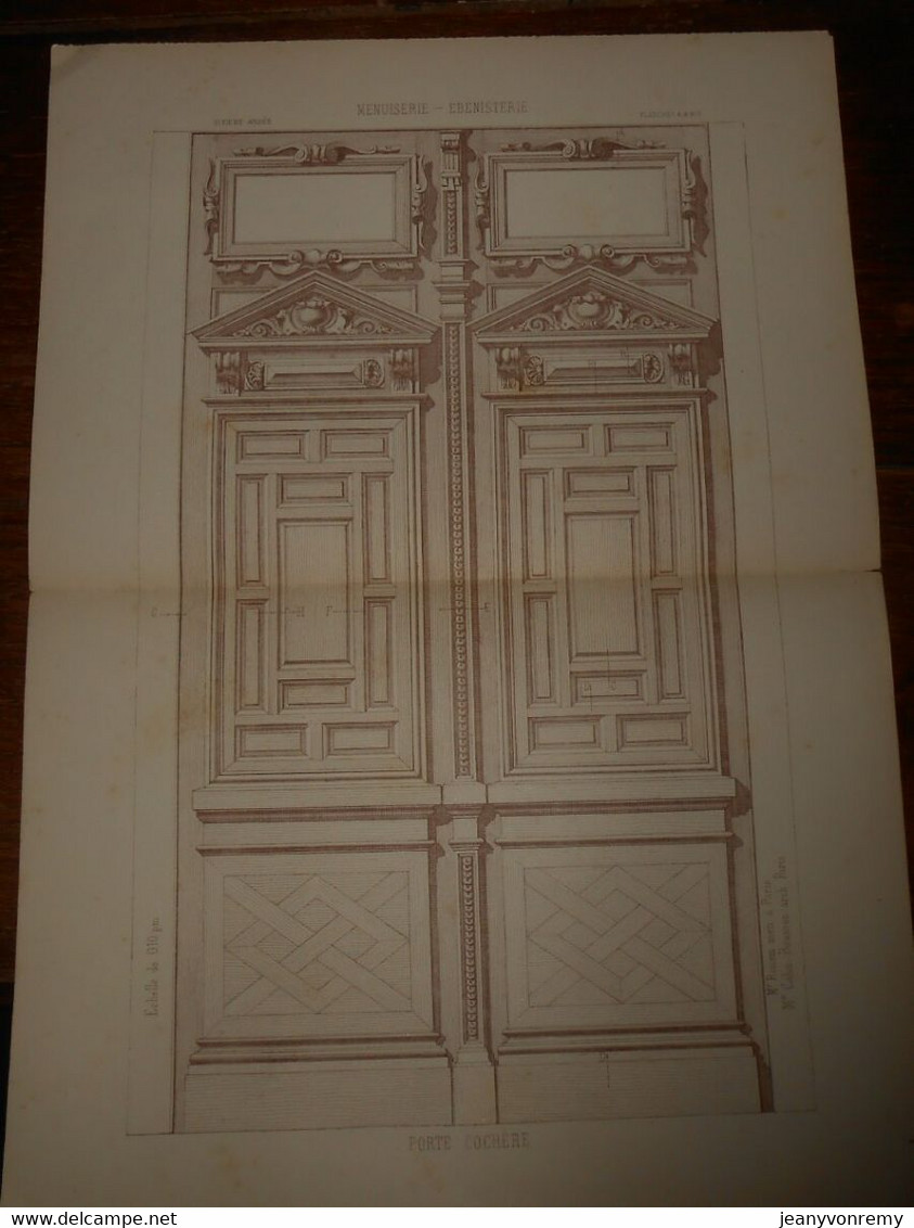 Porte Cochère. Menuiserie - Ebénisterie. M. Ronsin, Menuisier à Paris . M. Cahn Bousson, Architecte à Paris. 1887. - Other Plans