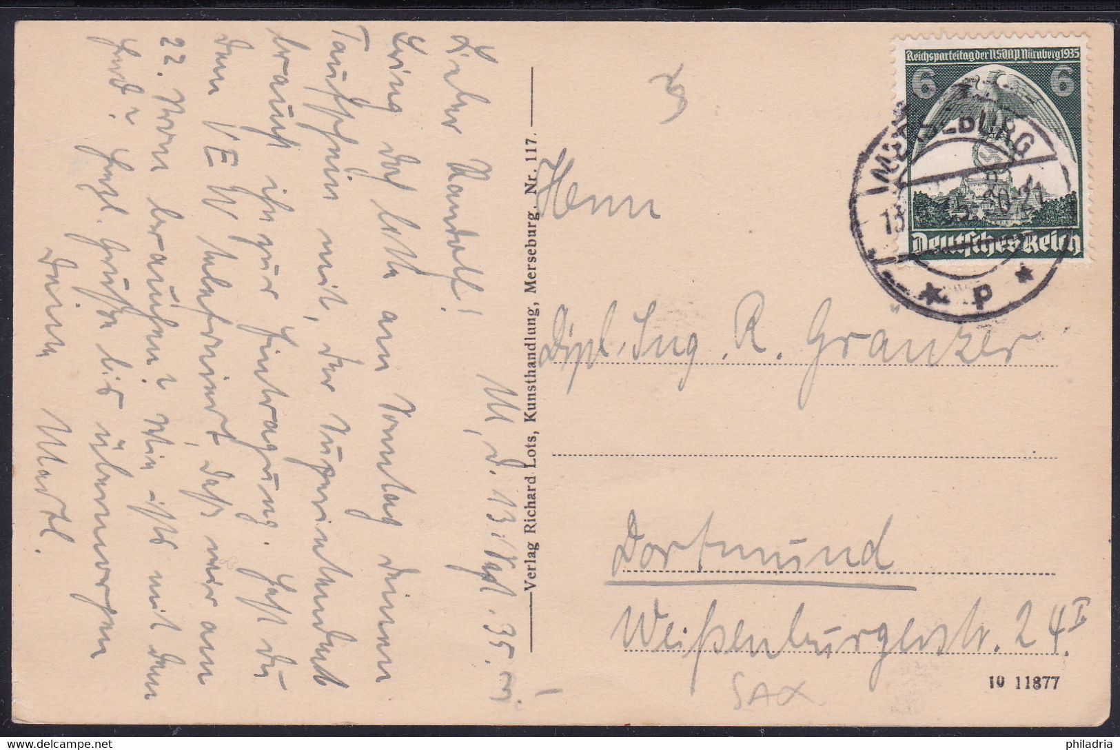 Merseburg, Rathaus, Mailed 1935 - Merseburg