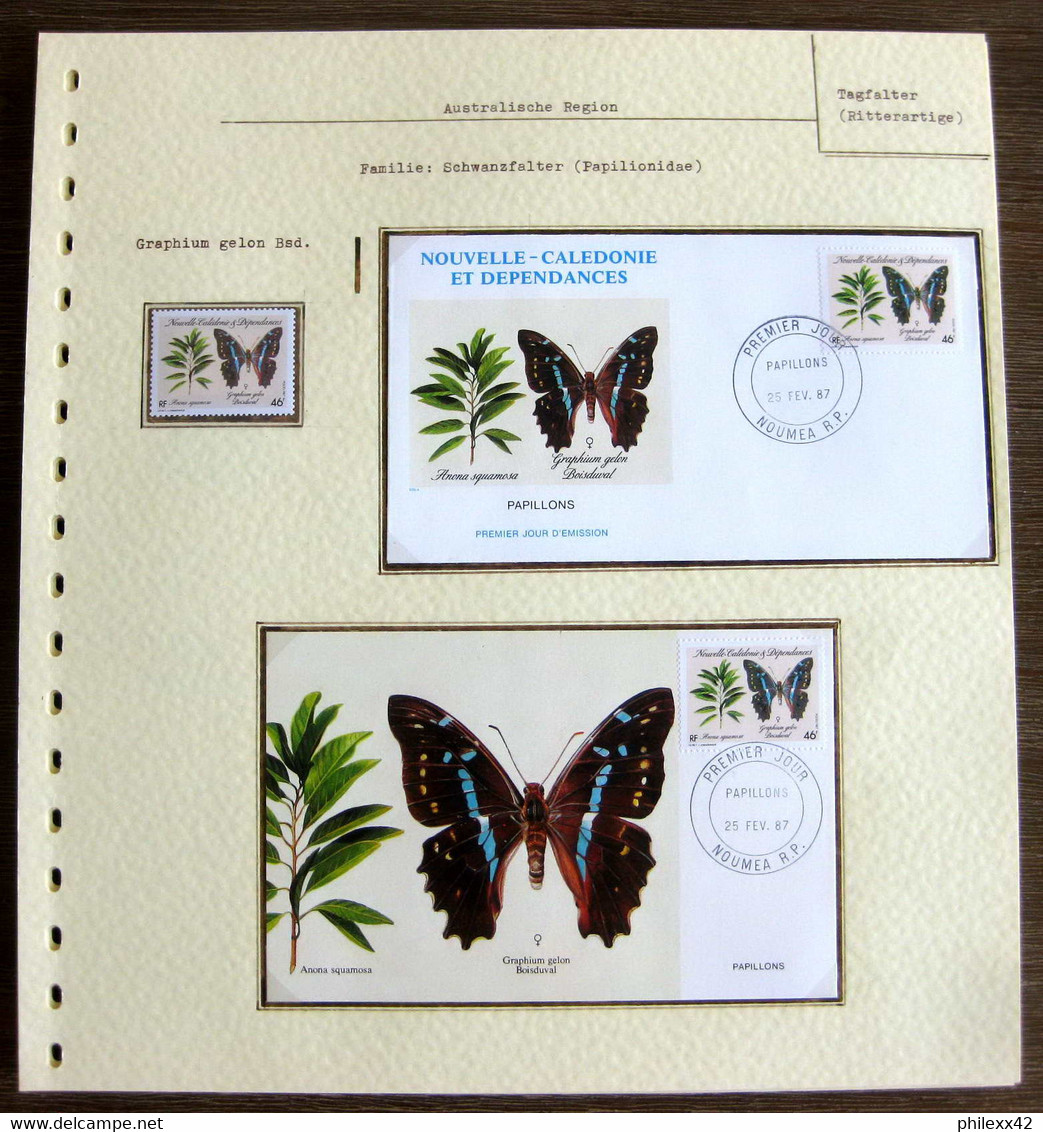 54444 Nouvelle-Calédonie Fdc Maximum Papillons Papillon Schmetterlinge Butterfly Butterflies Neufs ** MNH - Mariposas