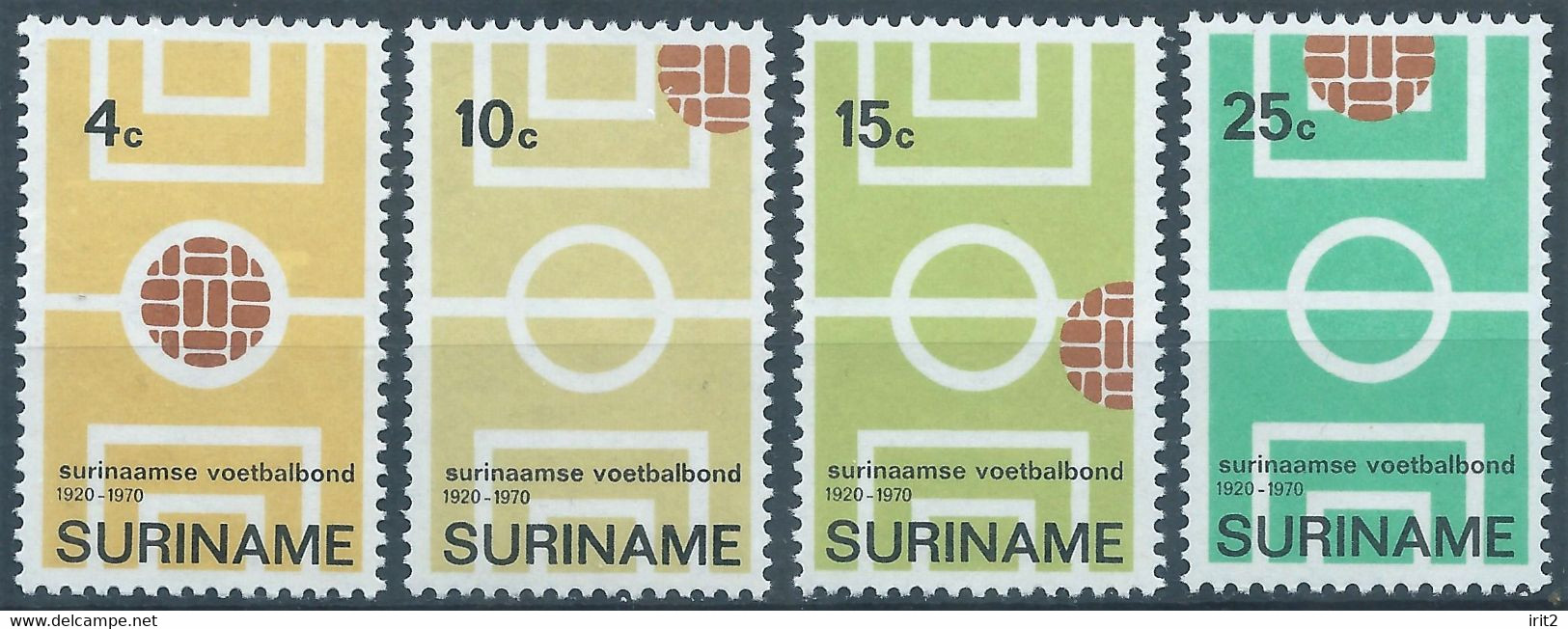 Suriname,1970 The 50th Anniversary Of Surinam Football Association,MNH - Surinam