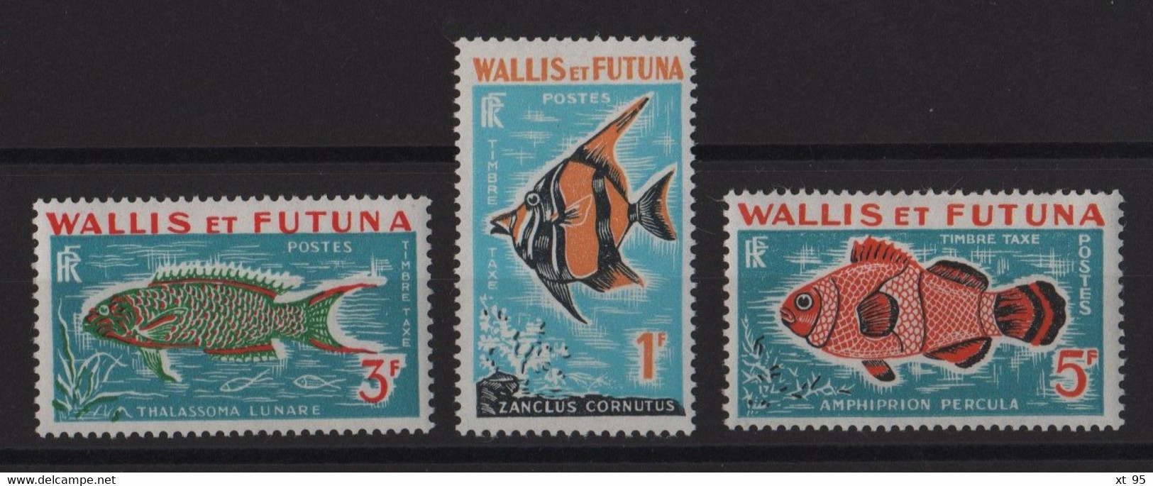 Wallis Et Futuna - Taxe N°37 à 39 - Faune - Poissons - Cote 6€ - * Neufs Avec Trace De Charniere - Segnatasse