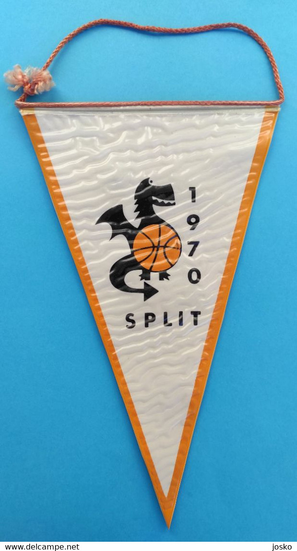 1970 FIBA WORLD BASKETBALL CHAMPIONSHIPS Original Vintage Pennant * Larger Size * Basket-ball Pallacanestro Baloncesto - Uniformes, Recordatorios & Misc