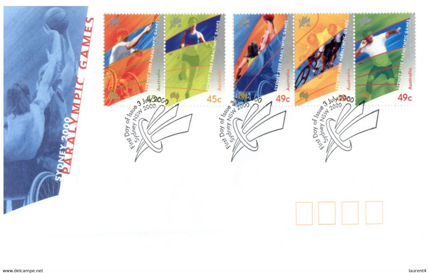 (P 22) Australia FDC  - 2 Covers - Sydney Paralympic Games 2000 - Summer 2000: Sydney - Paralympic