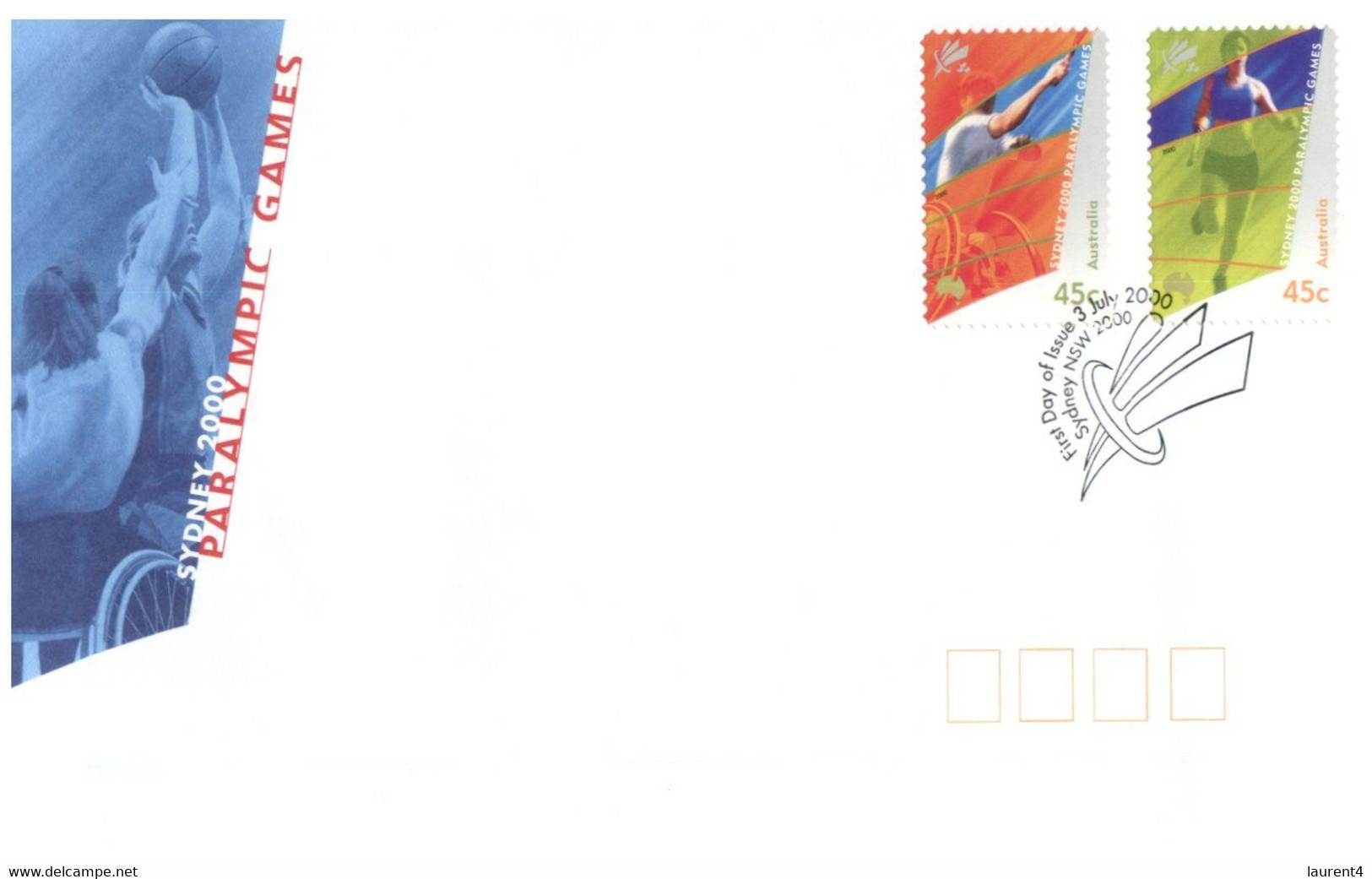 (P 22) Australia FDC  - 2 Covers - Sydney Paralympic Games 2000 - Verano 2000: Sydney - Paralympic