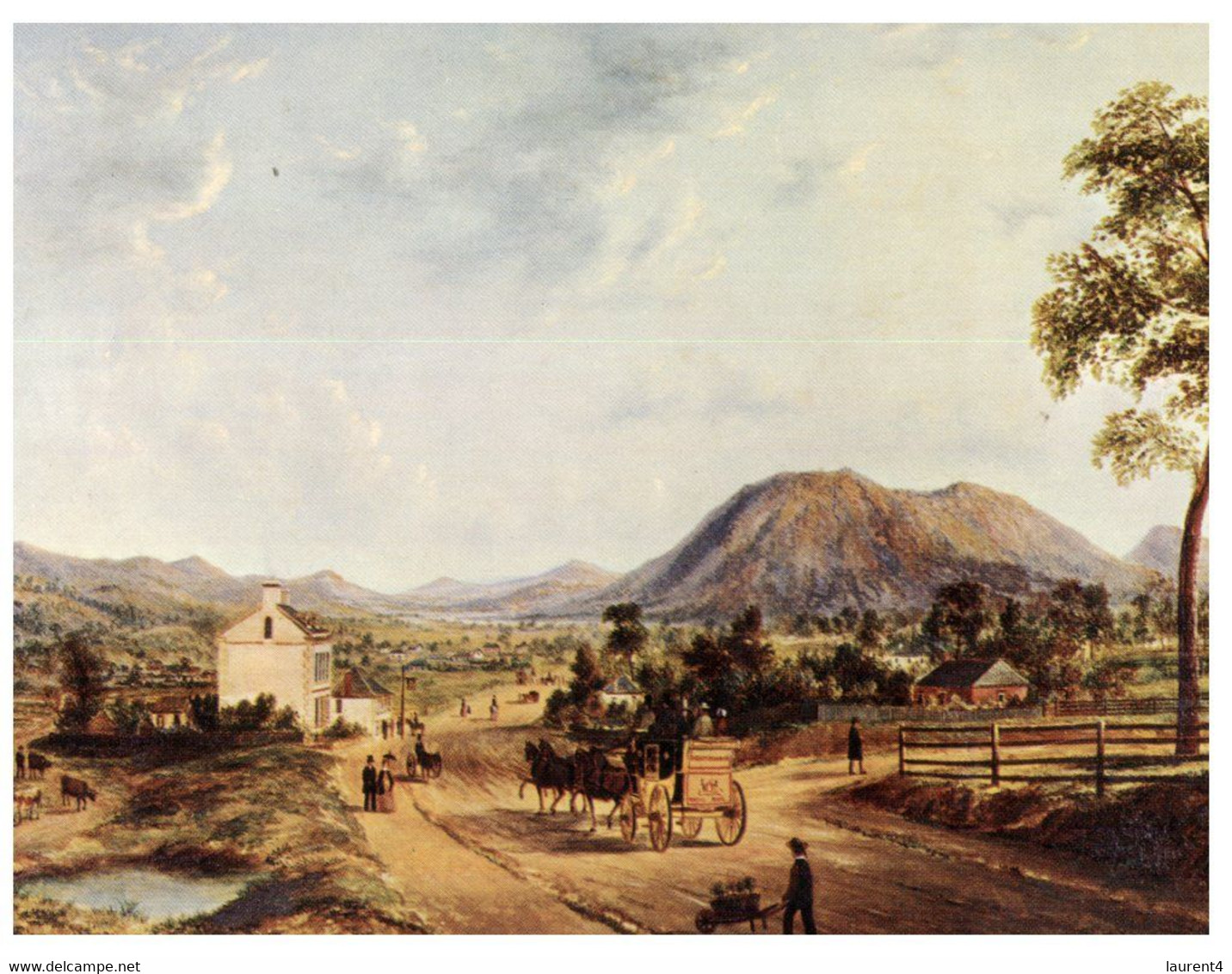 (P 23) Australia - TAS - New Town (main Road) Painting By Henry Gritten - Hobart