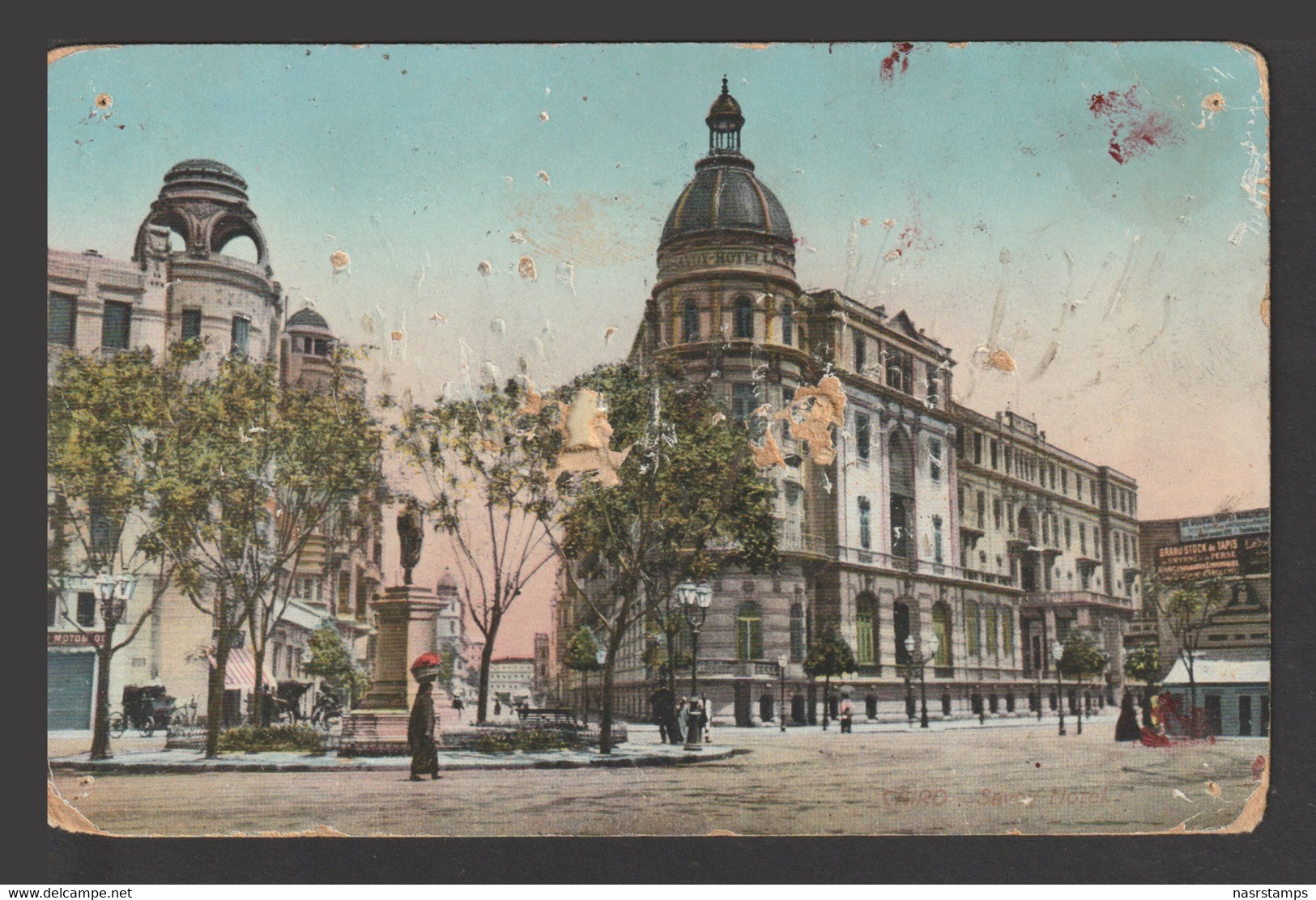 Egypt - RARE - Vintage Post Card - Hotel SAVOY - Cairo - Cartas & Documentos