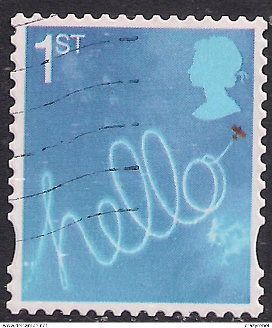 GB 2008 QE2 1st Smilers Hello Aircraft Sky Writing Used Self Adhesive SG 2819 ( R1191 ) - Used Stamps