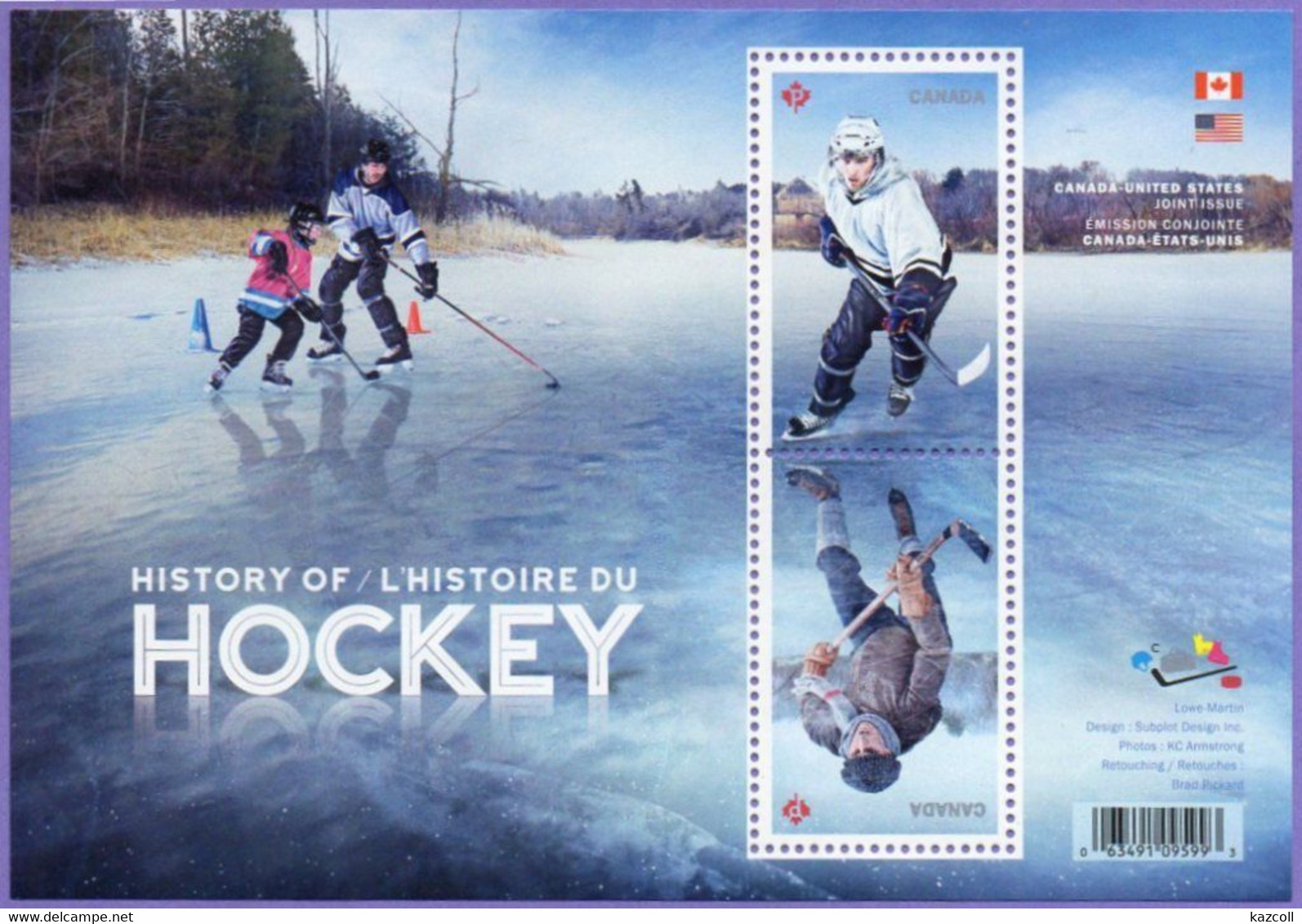 Canada 2017. History Of Ice Hockey Joint Issue With USA.   MNH - Gebruikt