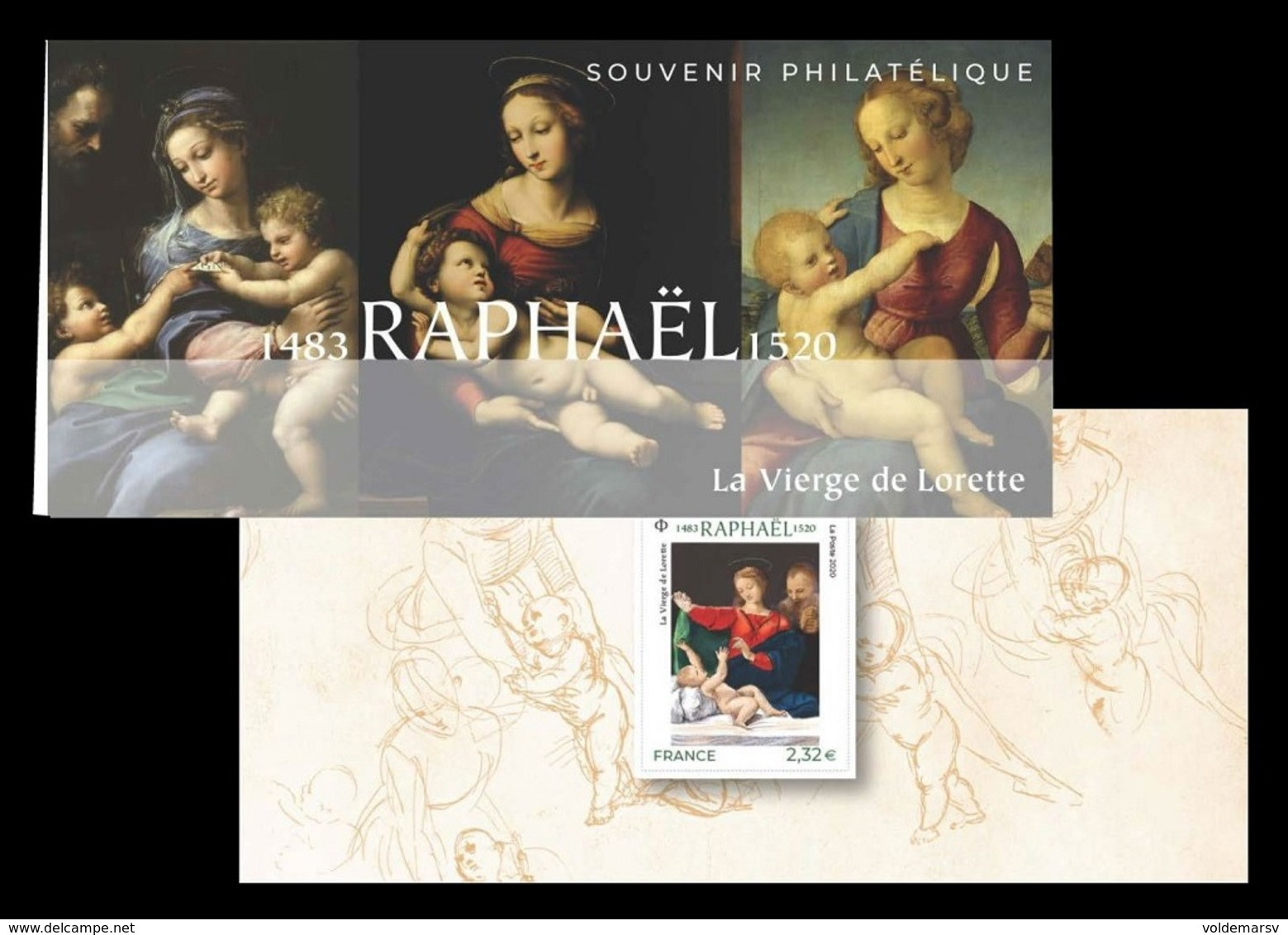 France 2020 Mih. 7582 (Bl.469) Madonna Of Loreto. Painting Of Raphael MNH ** - Ungebraucht