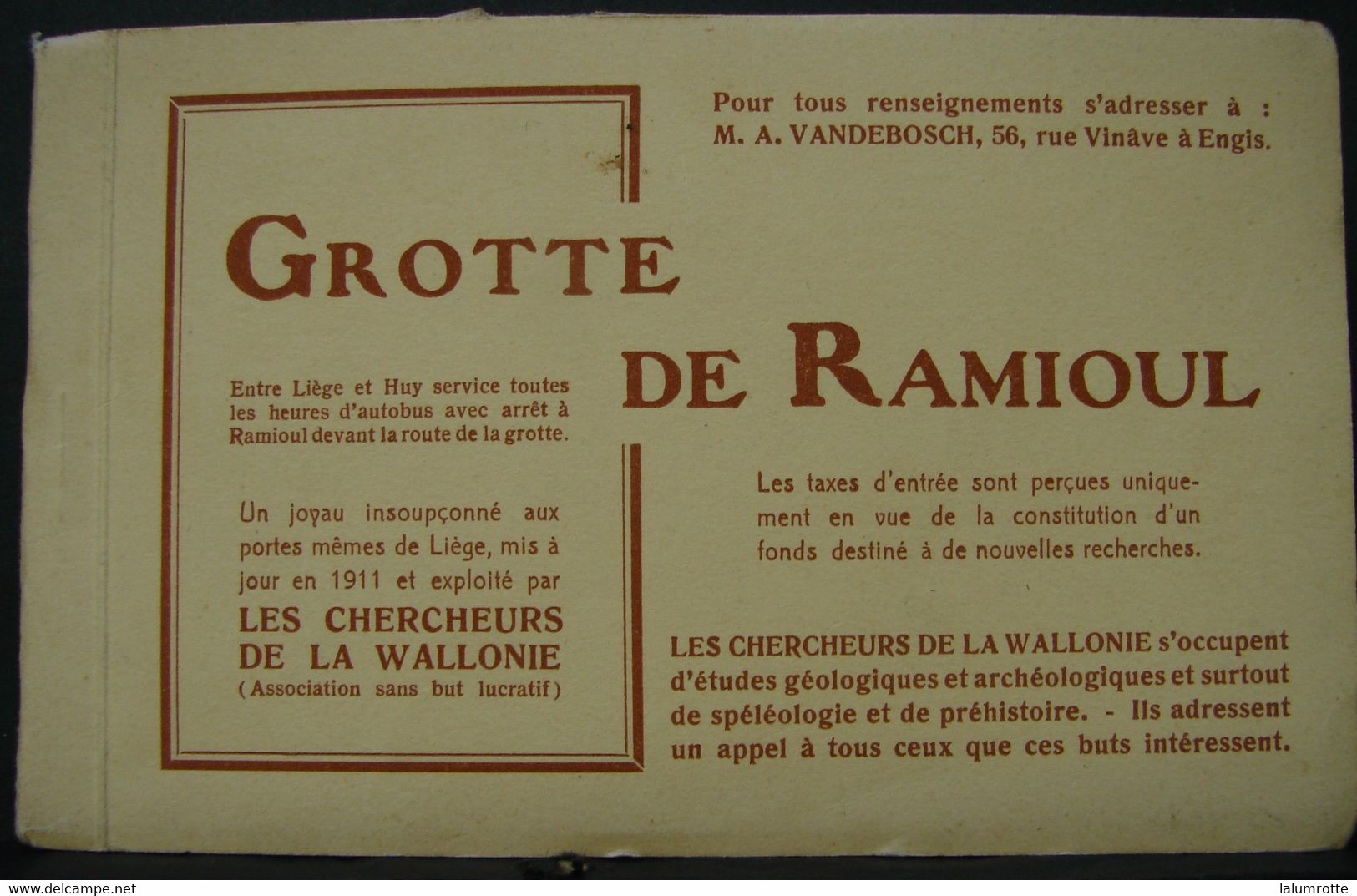 CP. 3288. Carnet De 10 CP Des Grottes De Ramioul. - Engis