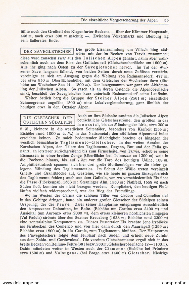 754 - Klebelsberg Eiszeit Gletscher Gletscherkunde Ostalpen Artikel 1913 !! - Other & Unclassified