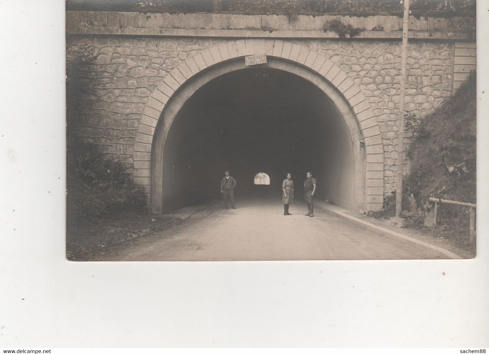 CARTE PHOTO BUSSANG LE TUNNEL COTE ALSACIEN URBES .WESSERLING - Other & Unclassified