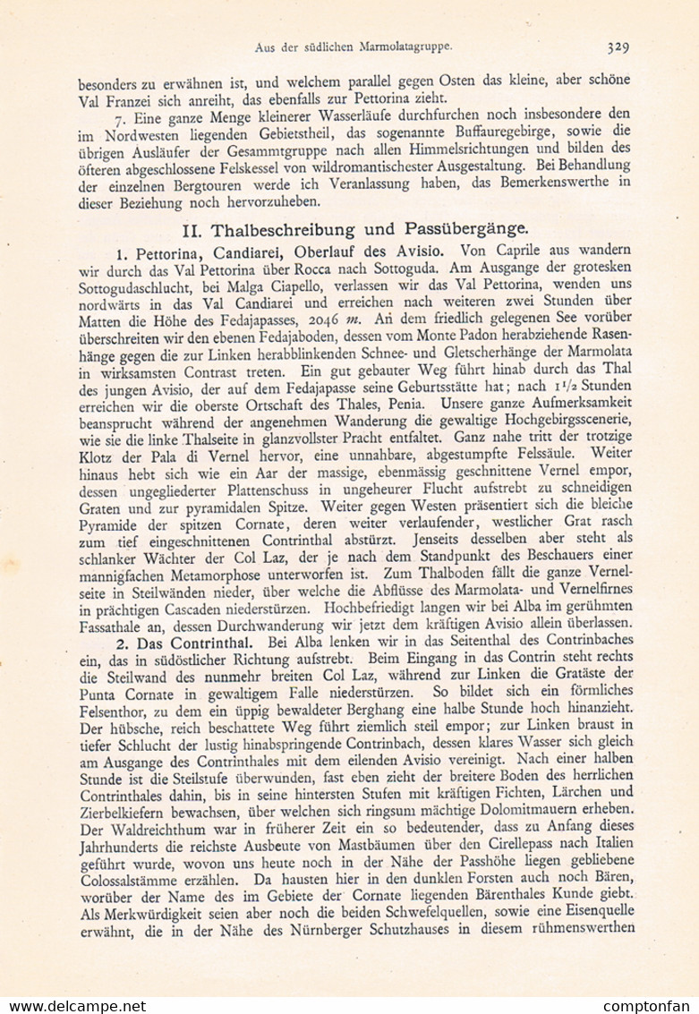 762 Seyffert Marmolata Dolomiten Trentino Südtirol Italien Artikel 1898 !! - Otros & Sin Clasificación