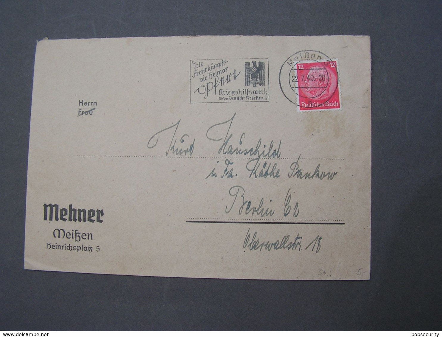 Meißen Cv. 1940 - Lettres & Documents