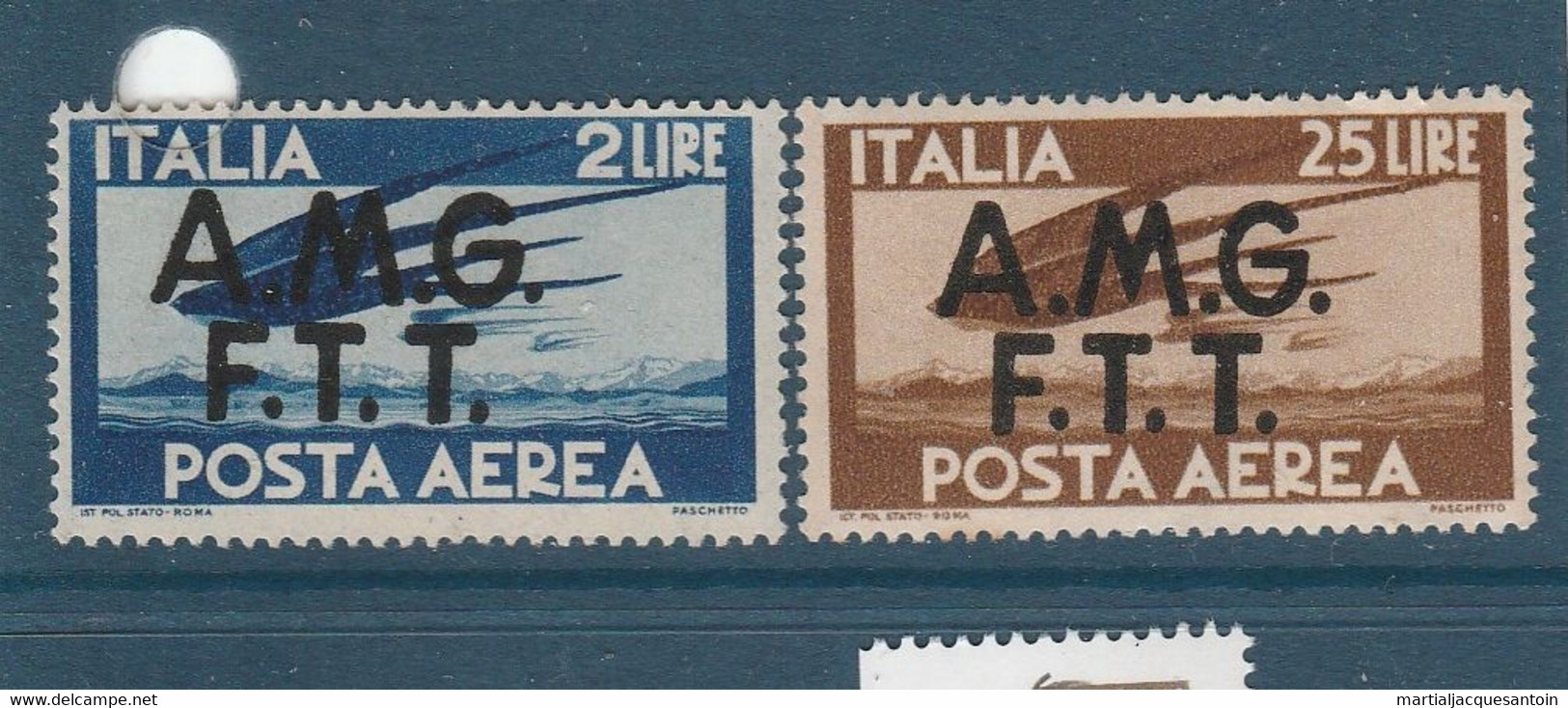 ITALIE NEUF AMG-FFT 2 TIMBRES AERIENS (16) - Autres & Non Classés