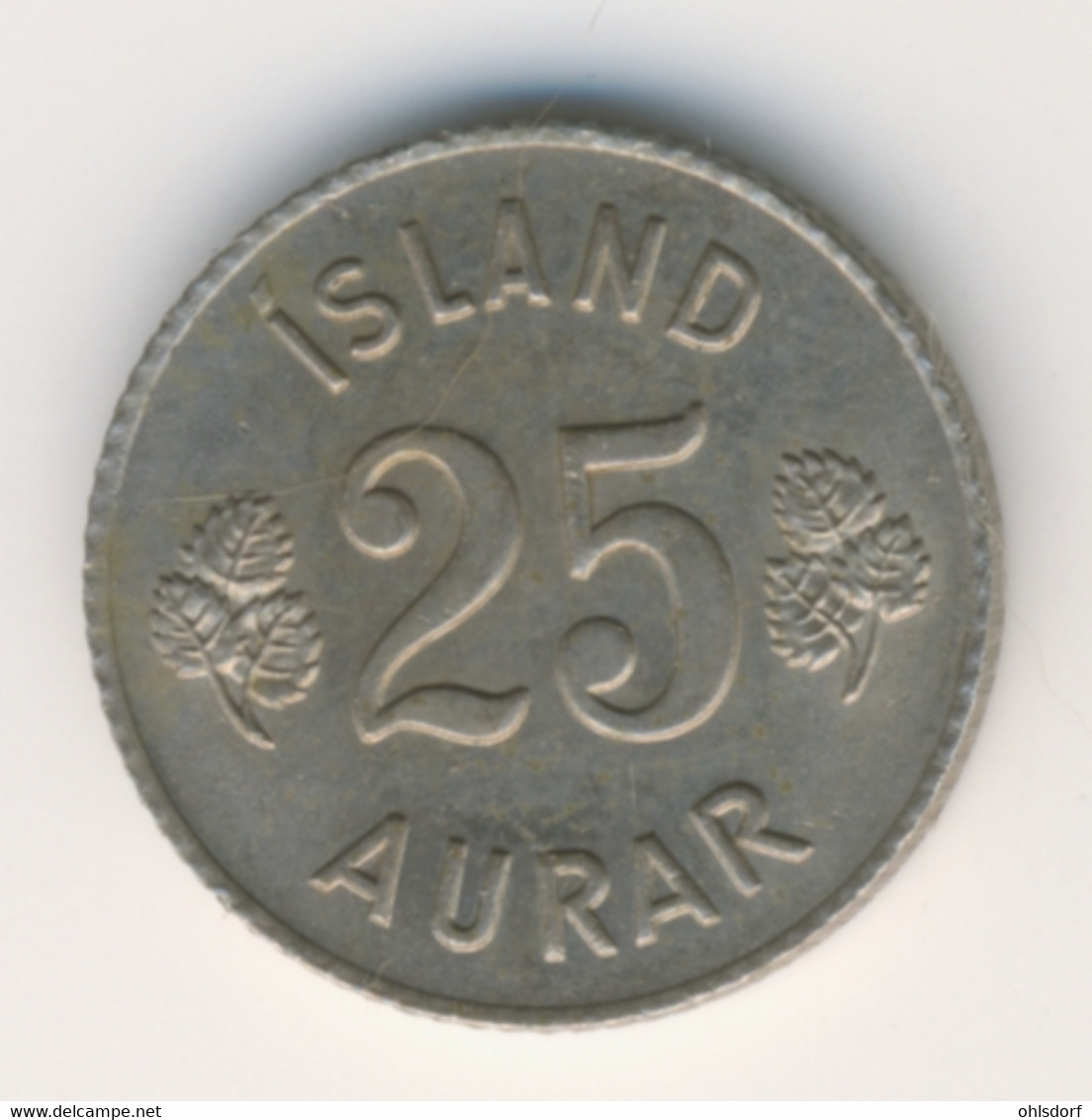 ICELAND 1961: 25 Aurar, KM 11 - Iceland