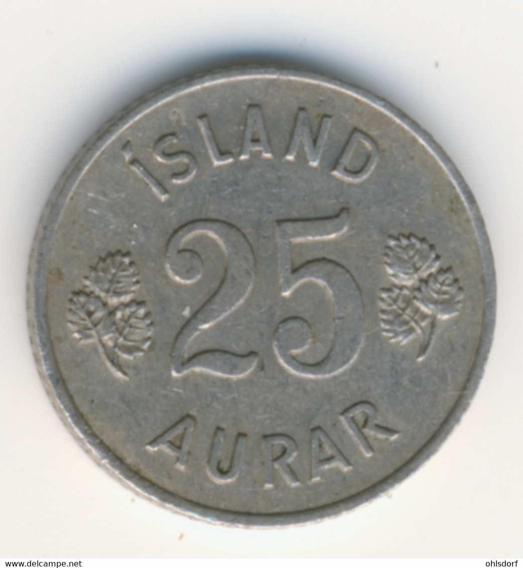 ICELAND 1954: 25 Aurar, KM 11 - Iceland