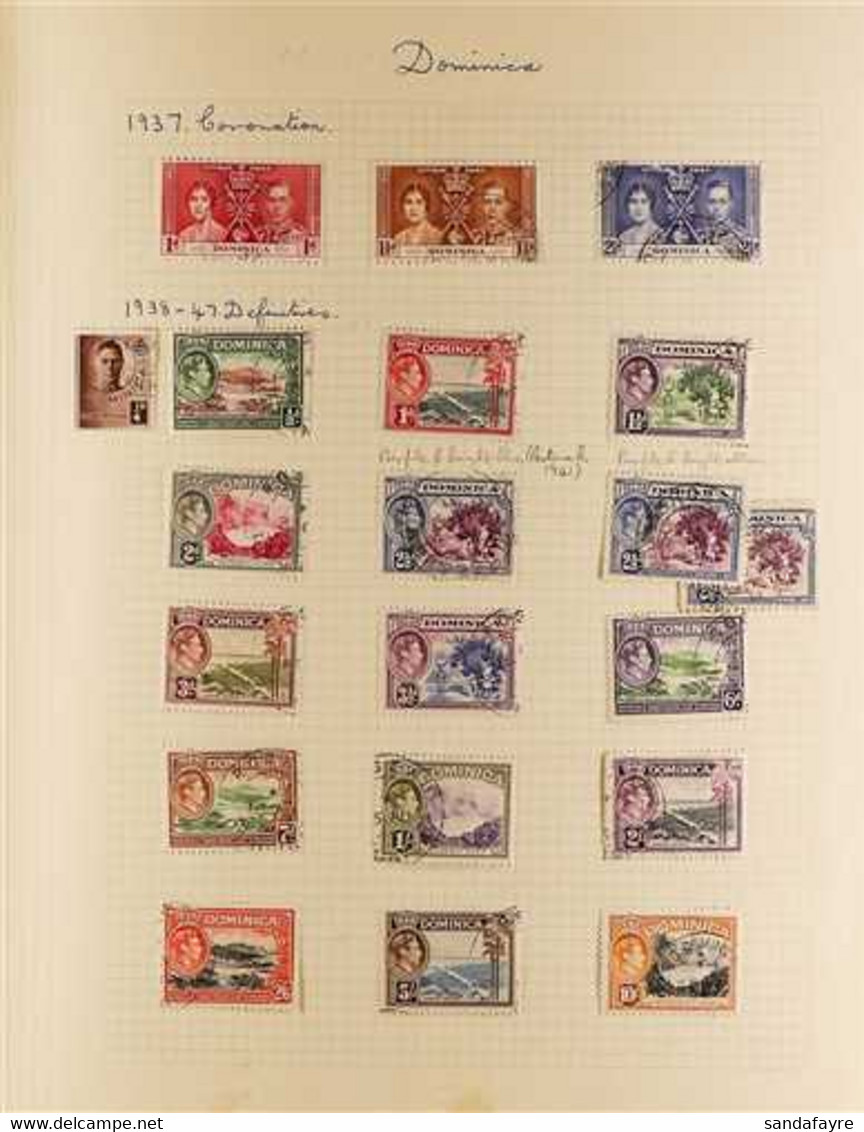 1874-1981 OLD TIME COLLECTION Written Up In A Spring Back Album, Incl. 1874 1d Lilac Fresh Unused Without Gum, Another U - Dominica (...-1978)