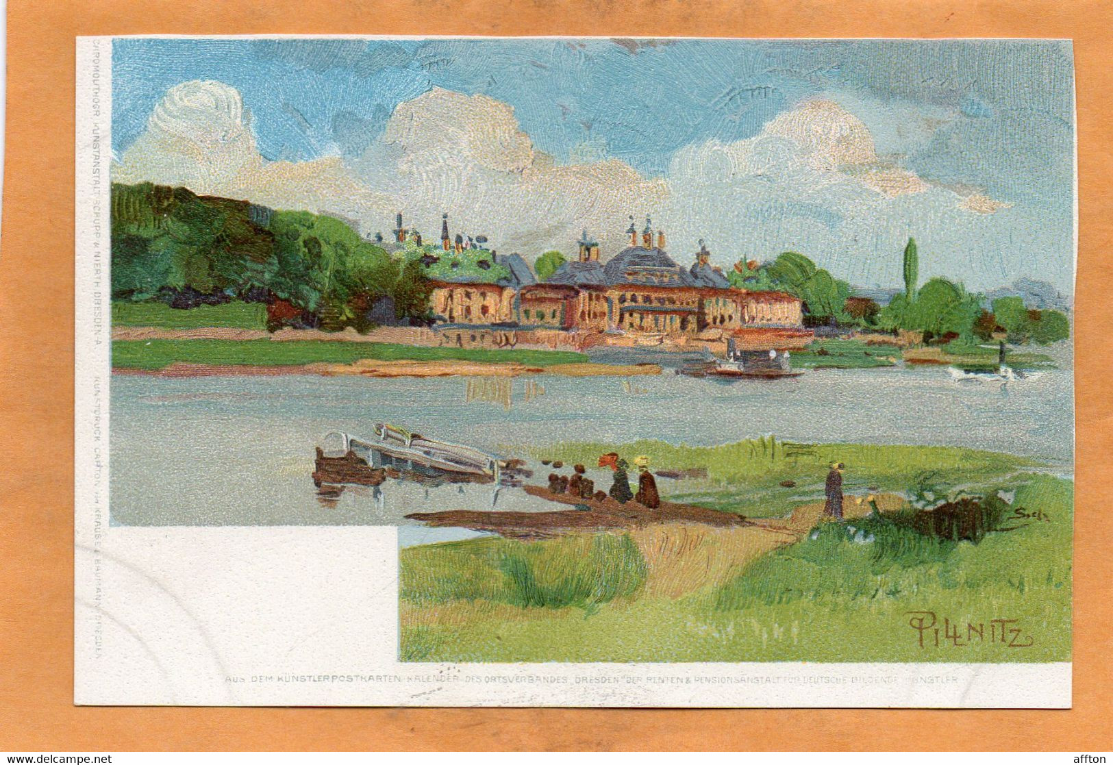 Pillnitz Saxony Germany 1900 Postcard - Pillnitz