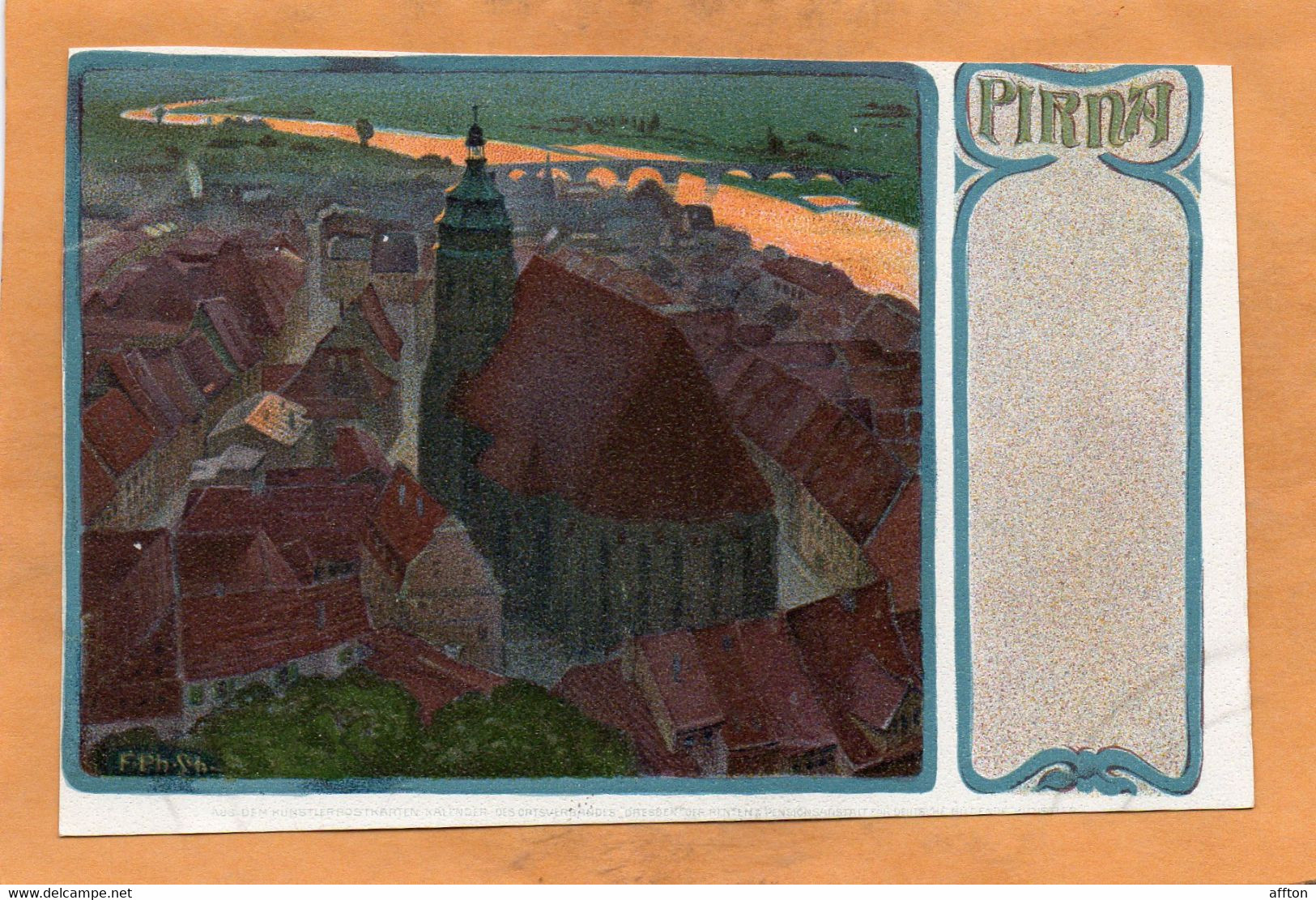 Pirna Saxony Germany 1900 Postcard - Pirna