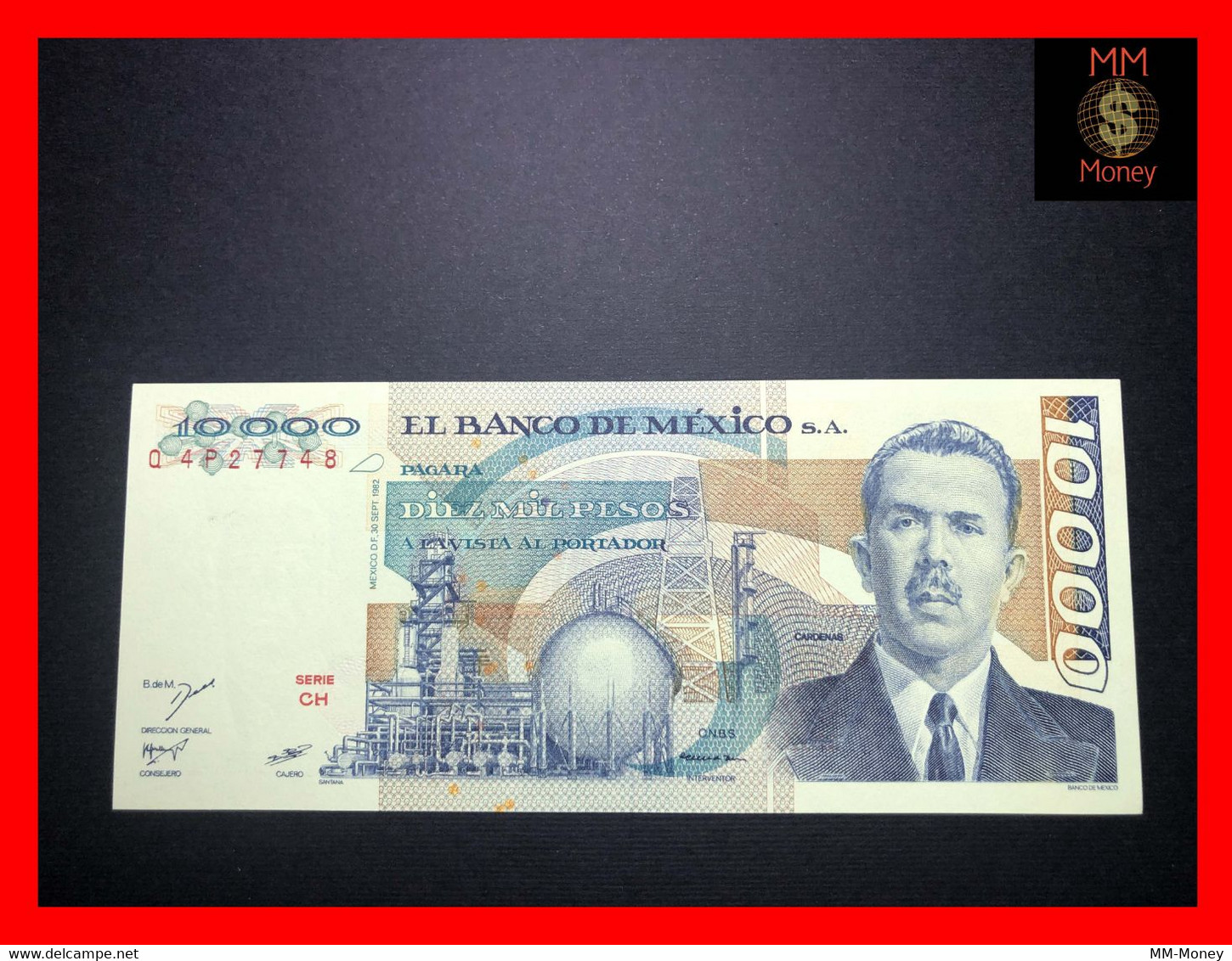 MEXICO 10.000 10000 Pesos  30.9.1982  P. 78  UNC - Mexique