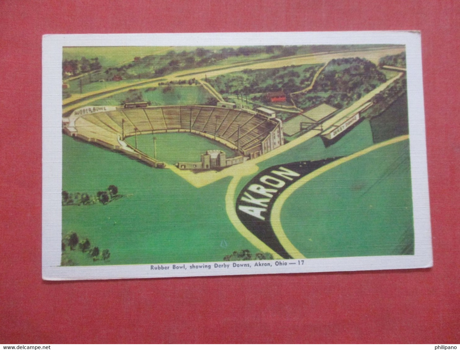 Stadium  Rubber Bowl  Showing Derby Downs  Ohio > Akron   Ref  4391 - Akron