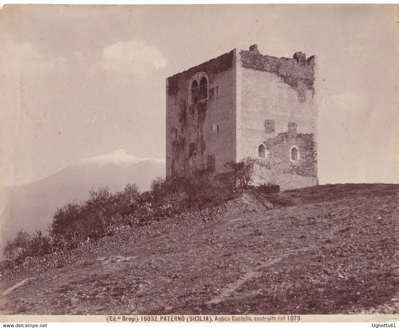 Paternò - Catania - Sicilia -  Antico Castello, Costruito Nel 1073 - Foto Grande Ed. Brogi - Alte (vor 1900)