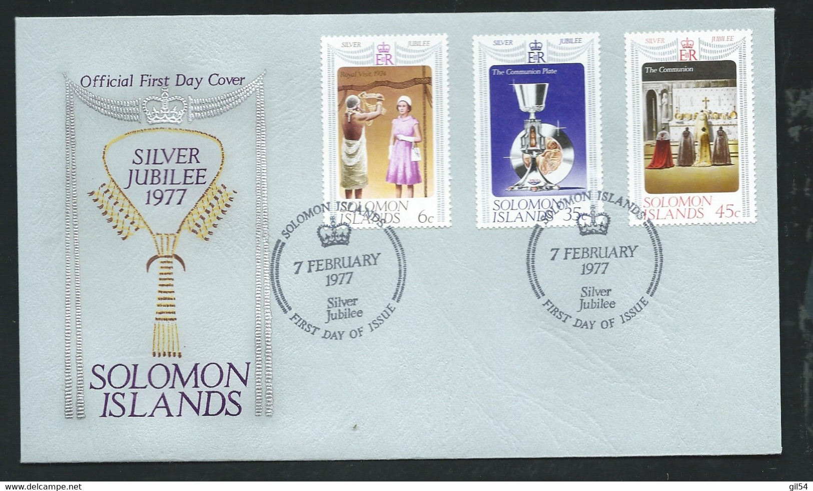 Iles Salomon    FDC Silver Jubilee  Queen Elisabeth 7/02/1977  -   LL18312 - British Solomon Islands (...-1978)