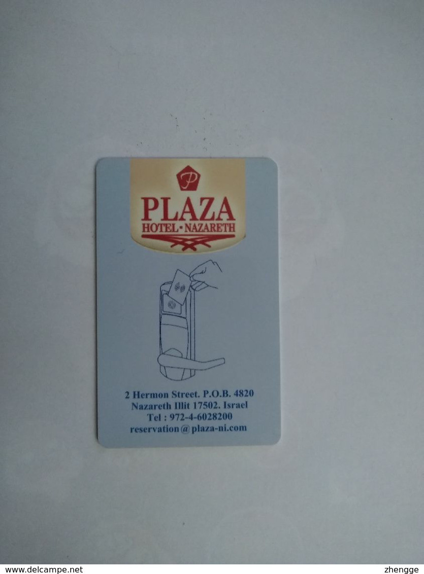 Israel Hotel Key, Plaza Hotel Nazareth (1pcs) - Cartes D'hotel