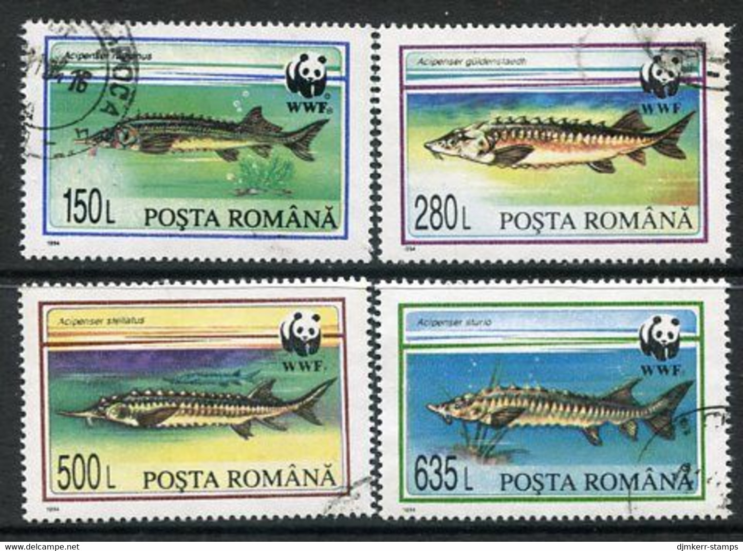 ROMANIA 1994 Sturgeons Used.  Michel 5034-37 - Usati