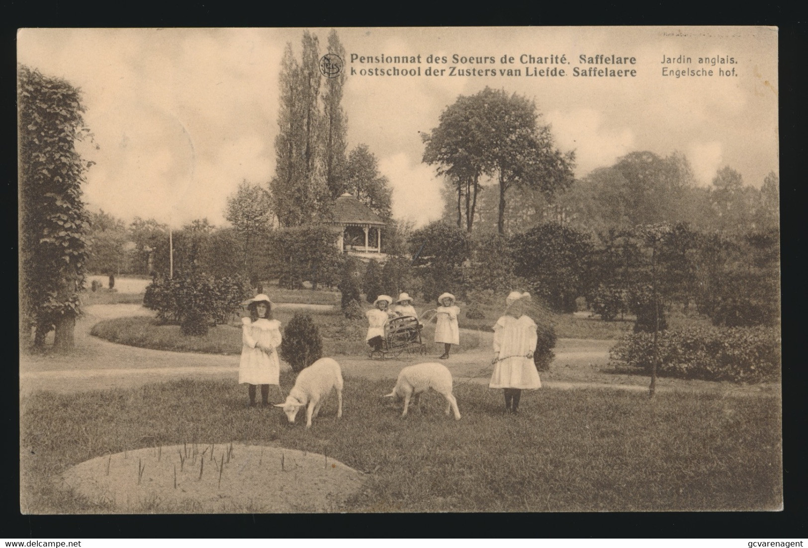 ZAFFELARE  PENSIONNAT DES SOEURS DE LA CHARITE   JARDIN ANGLAIS - Lochristi