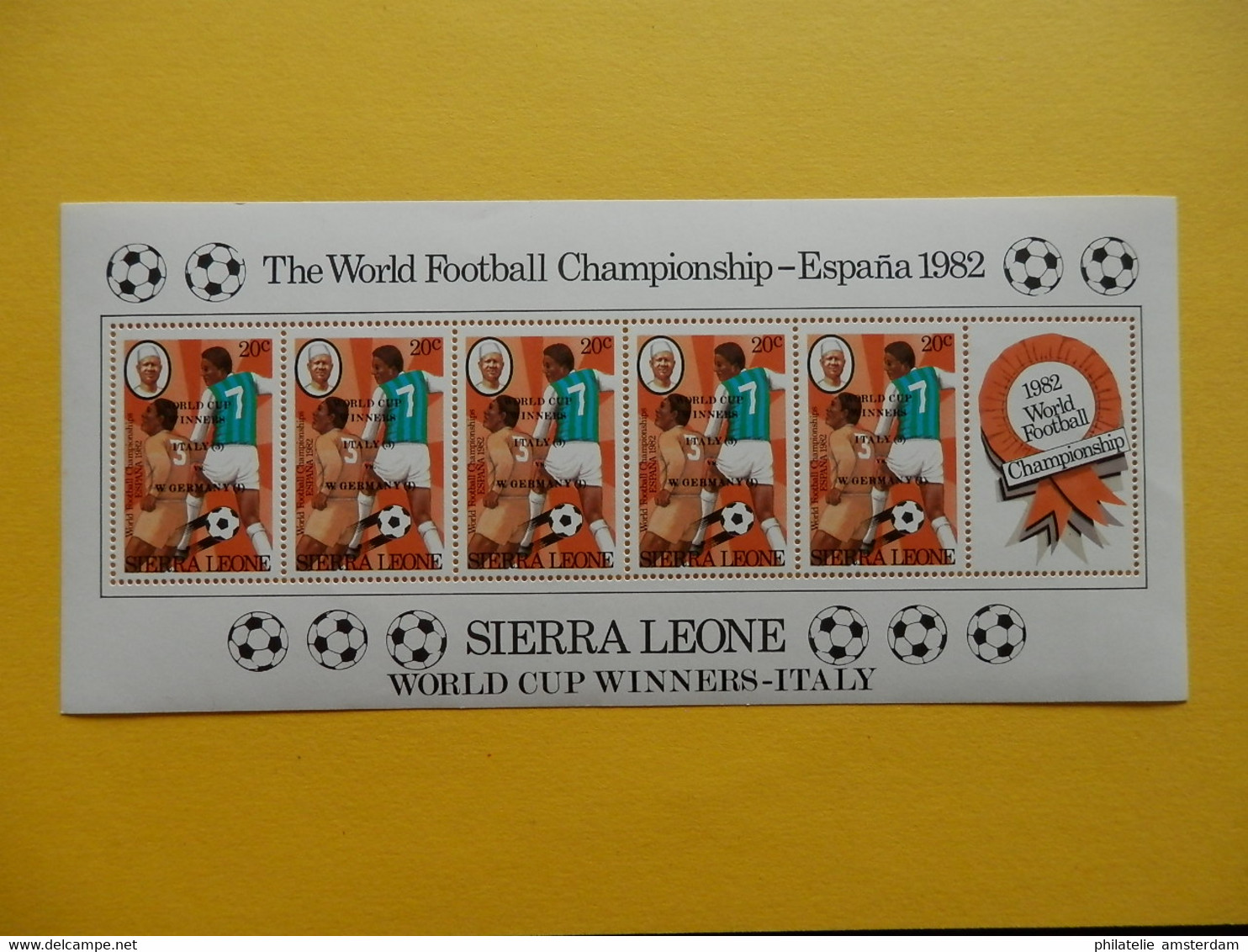 Sierra Leone 1982, WORLD CUP SPAIN / FOOTBALL SOCCER FUSSBALL FUTBOL CALCIO: Mi 688-91, 4 X KB, ** - 1982 – Spain