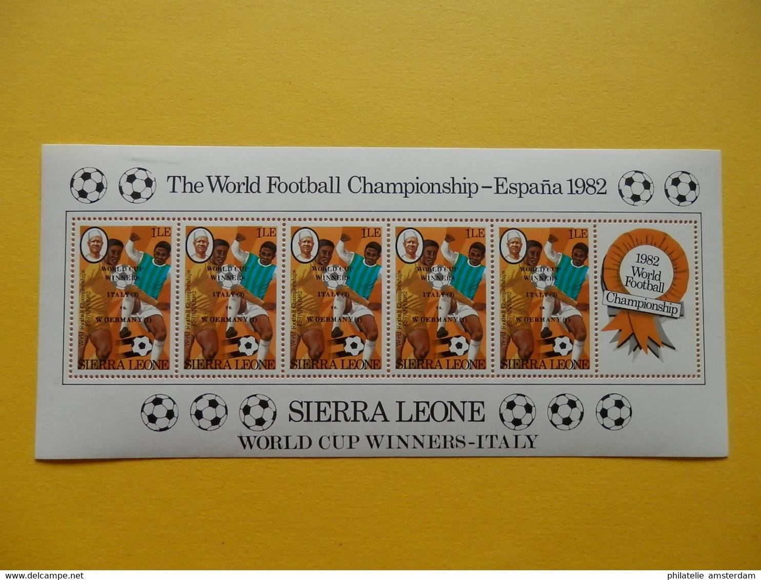 Sierra Leone 1982, WORLD CUP SPAIN / FOOTBALL SOCCER FUSSBALL FUTBOL CALCIO: Mi 688-91, 4 x KB, **