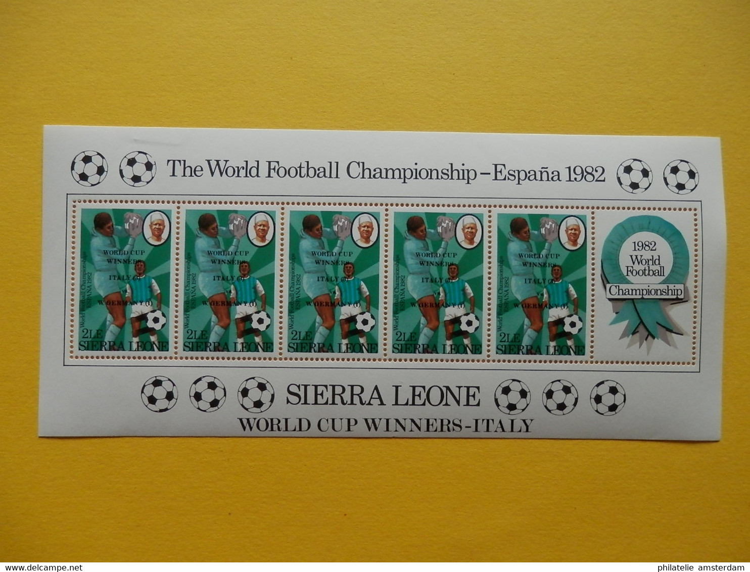 Sierra Leone 1982, WORLD CUP SPAIN / FOOTBALL SOCCER FUSSBALL FUTBOL CALCIO: Mi 688-91, 4 x KB, **