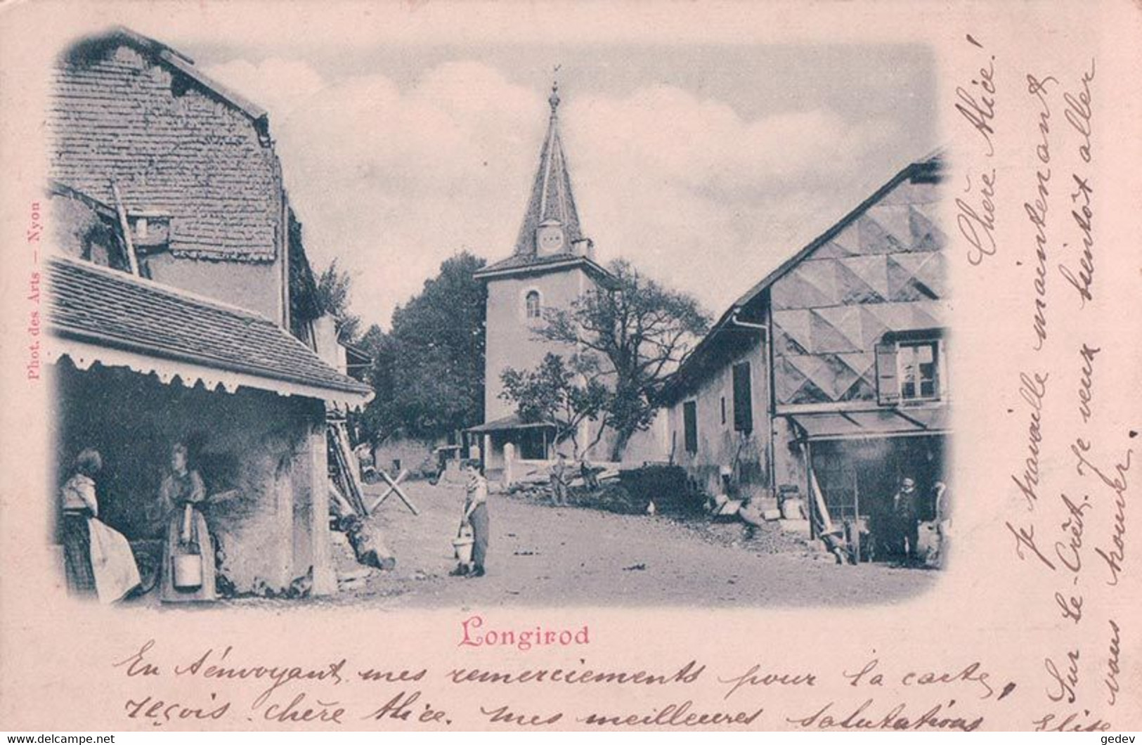 Longirod, Fontaine Couverte, Rue Animée (6.9.1900) - Longirod
