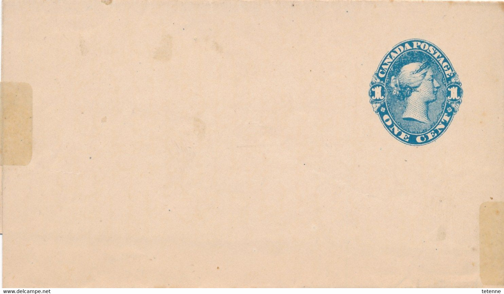 Entier Postal Bleu 1  One Cent Sur Bande Papier Du Canada - Sonstige & Ohne Zuordnung