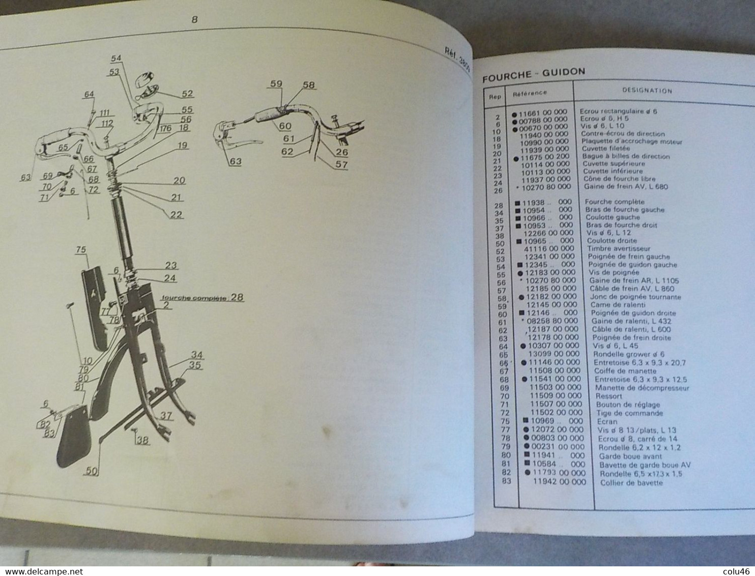 1974 Catalogue Des Pièces Détachées Vélo Solex 3800 Cycle Courbevoie France - Motos