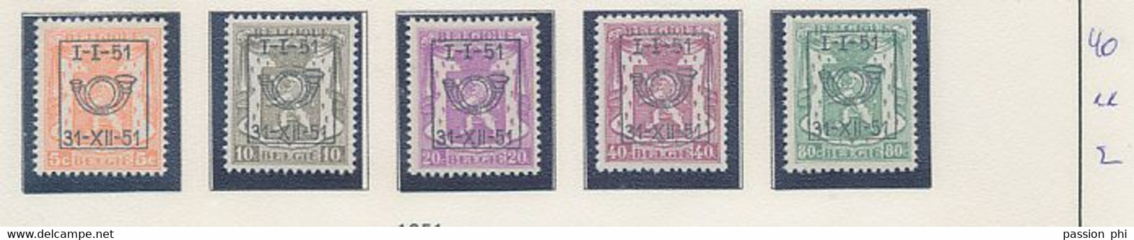 BELGIUM PREO SET 40 MNH - Typo Precancels 1936-51 (Small Seal Of The State)