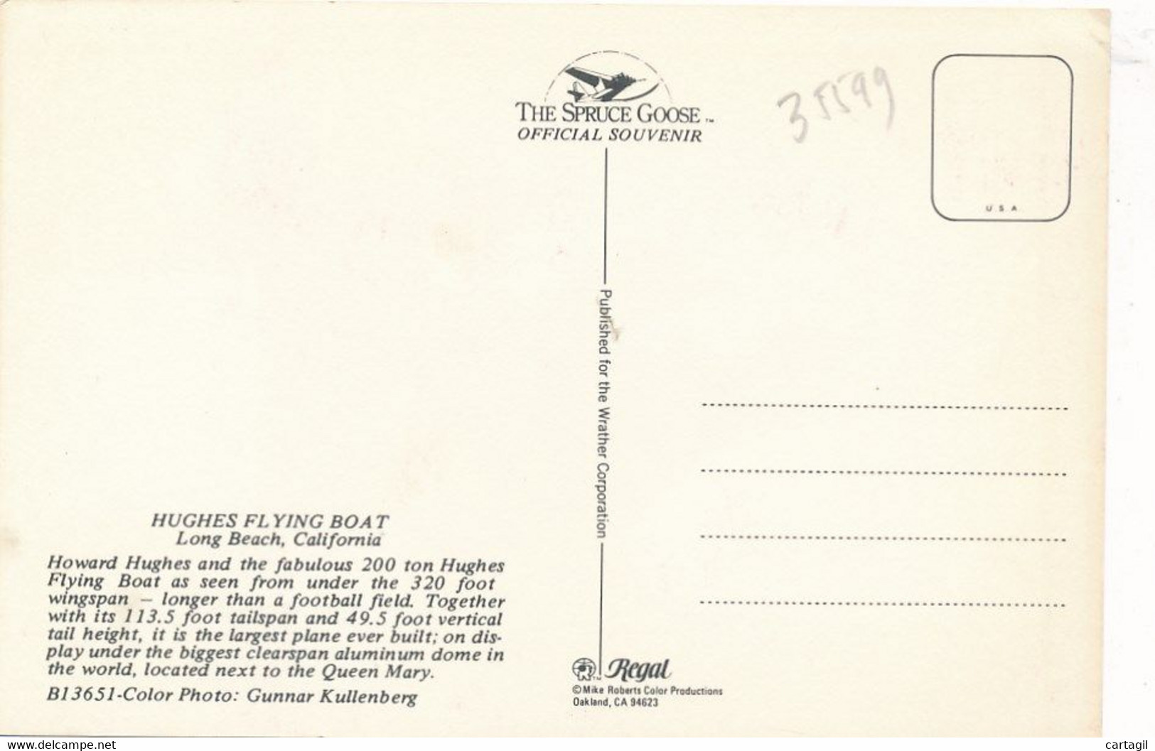 8CPM GF(lot)-USA - Spruce  Goose -Official Souvenirs