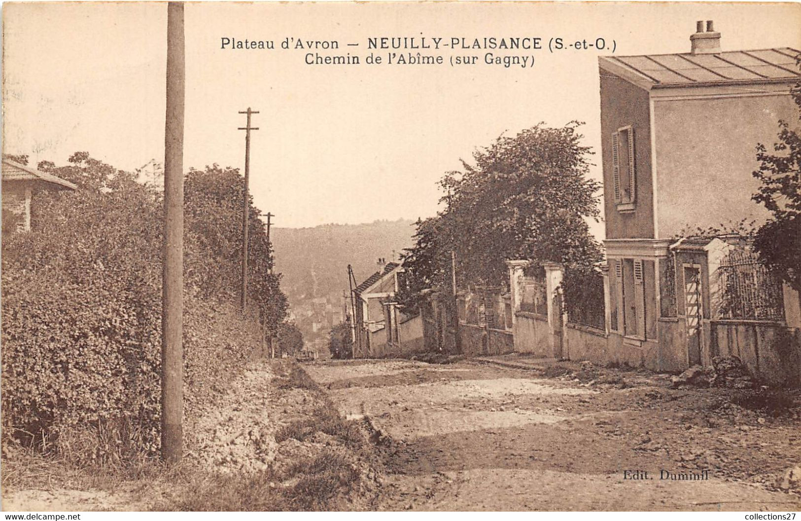 93-NEUILLY-PLAISANCE-PLATEAU D'AVRON- CHEMIN DE L'ABÎME SUR GAGNY - Neuilly Plaisance