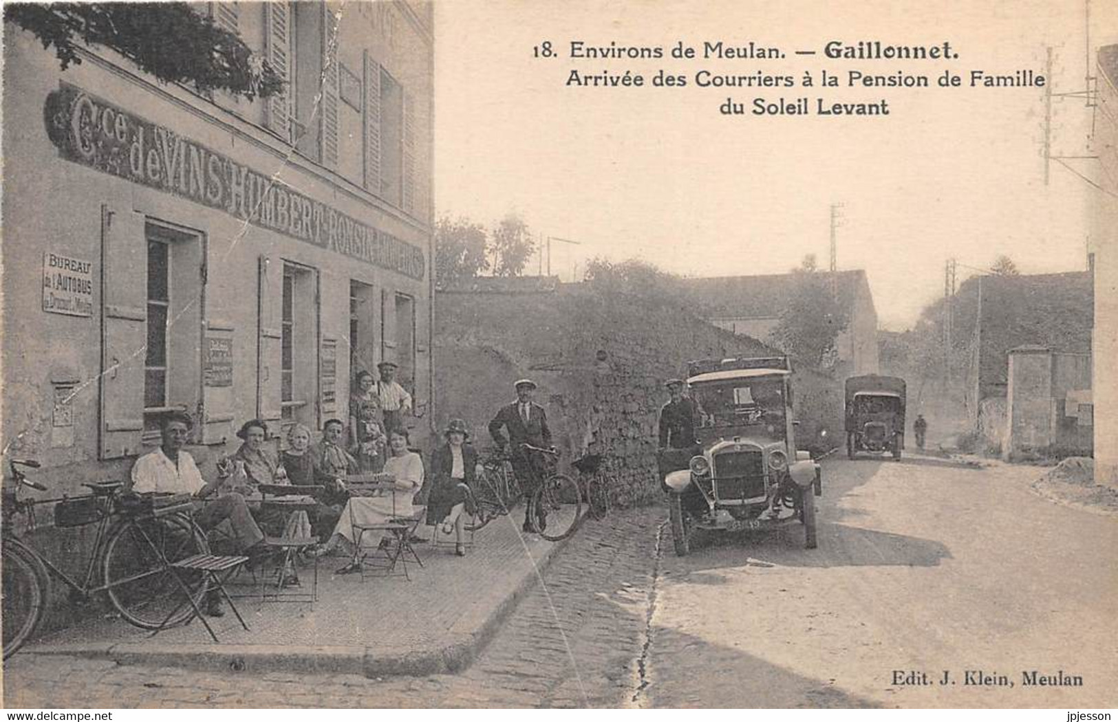 VAL D'OISE  95  SERAINCOURT - GAILLONNET - ARRIVEE DES COURRIERS A LA PENSION DE FAMILLE DU SOLEIL LEVANT - Seraincourt