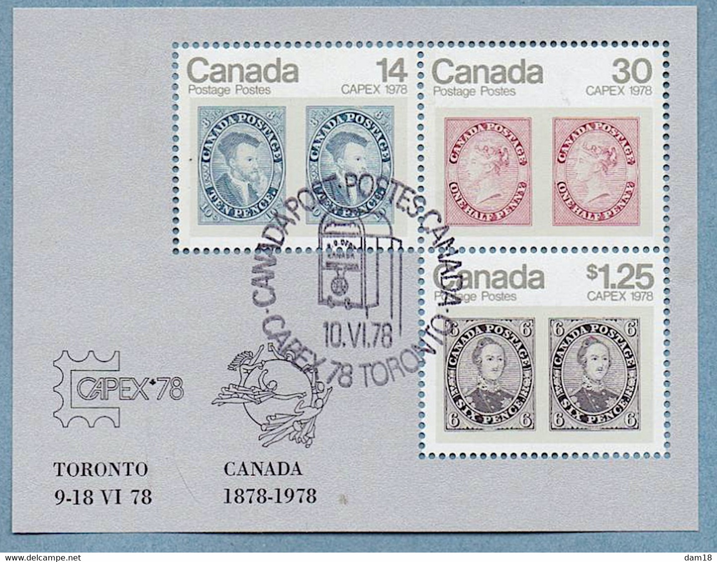 CANADA BLOC FEUILLET N° 1 EXPOSITION TORONTO CAPEX 1978 TTBE - Blocs-feuillets