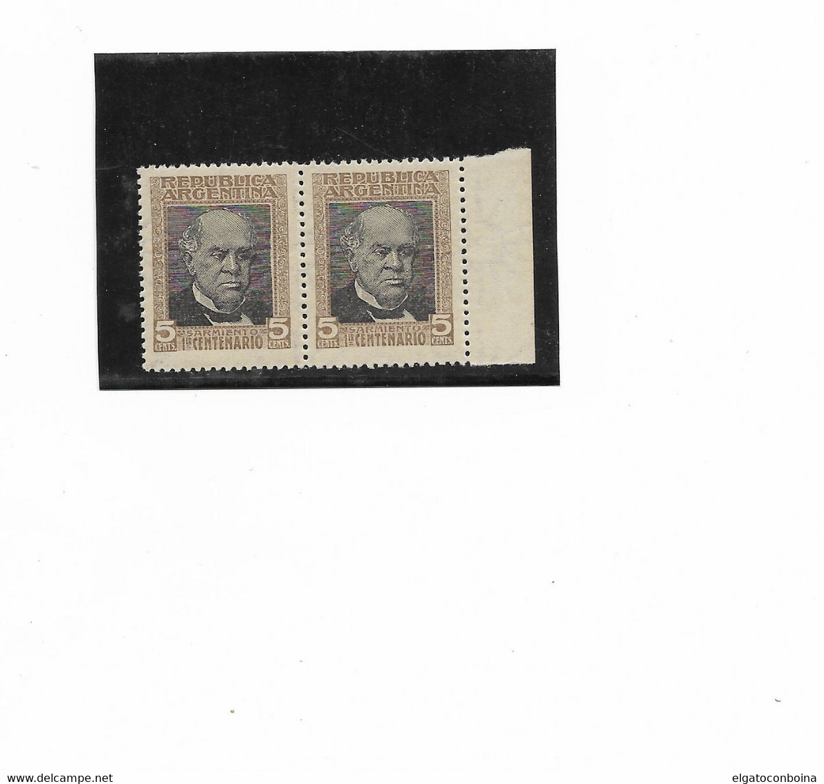 ARGENTINA YEAR 1911 SARMIENTO CENTENARY OF BIRTH MNH IN PAIR - Neufs