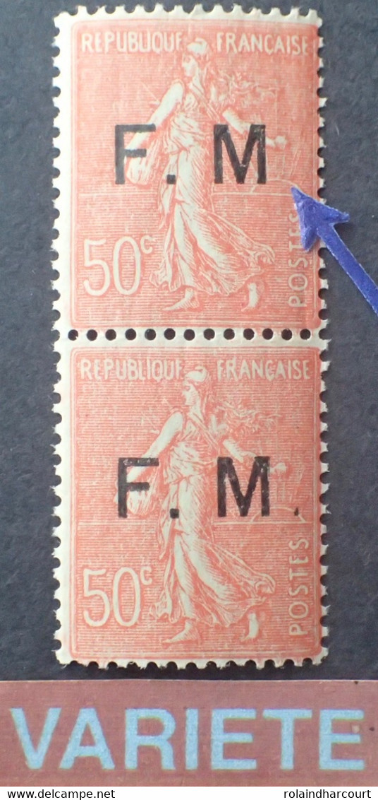 R1118/13 - 1906/1907 - TYPE SEMEUSE - F.M. - N°4 + 4a NEUFS** - VARIETE ➤➤➤ Sans Point Après M - Cote (2020) : 410,00 € - Unused Stamps