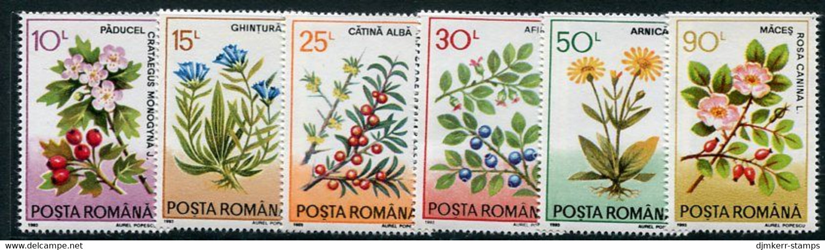 ROMANIA 1993 Medicinal Plants MNH / **.  Michel 4866-71 - Nuevos