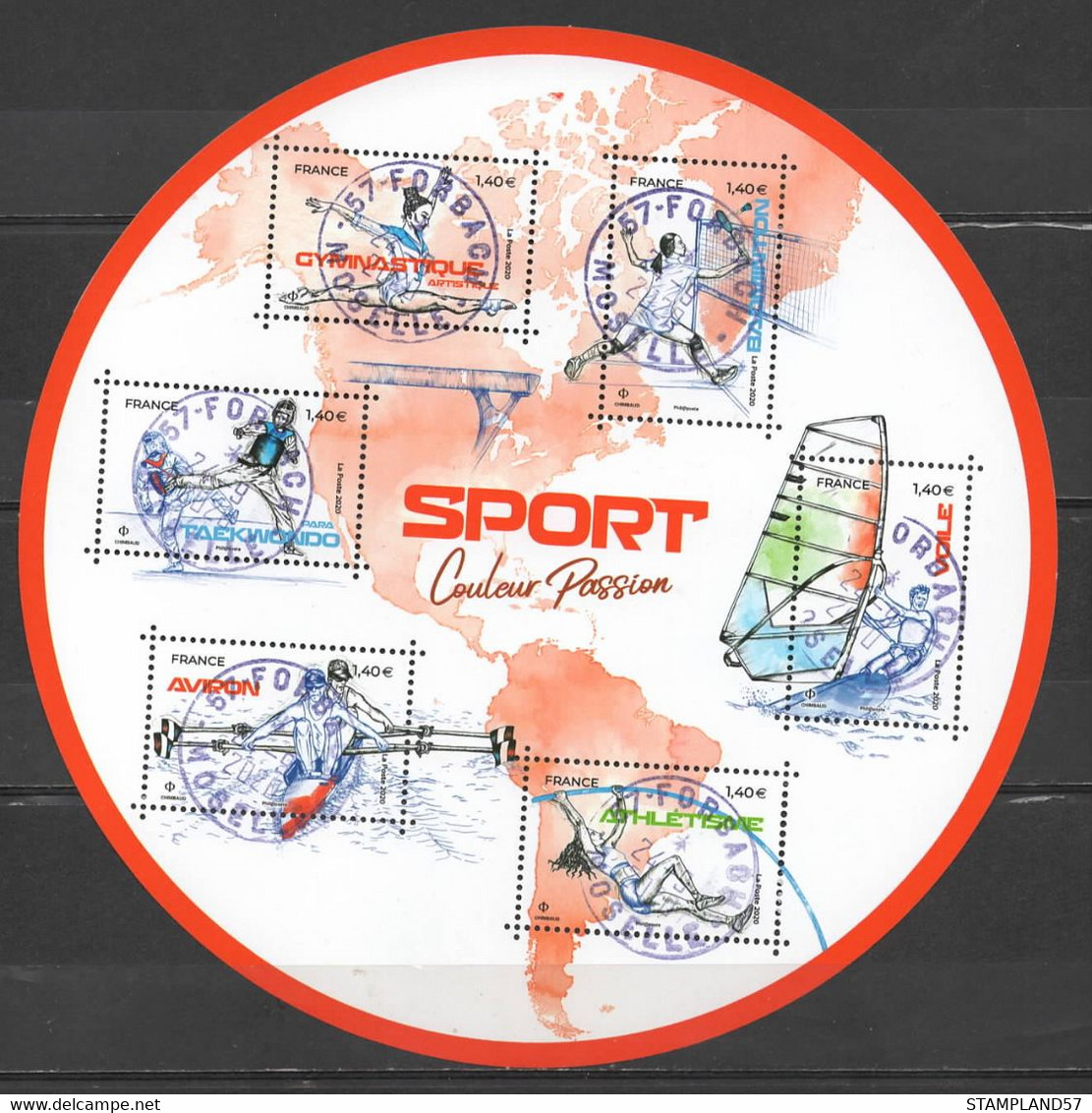 FRANCE 2020 Bloc - SPORTS Couleur Passion 2020 Oblitéré Cachet Rond - Used Stamps