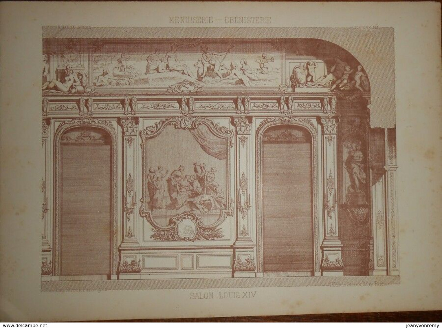 Salon Louis XIV. Menuiserie - Ebénisterie.  1887. - Other Plans