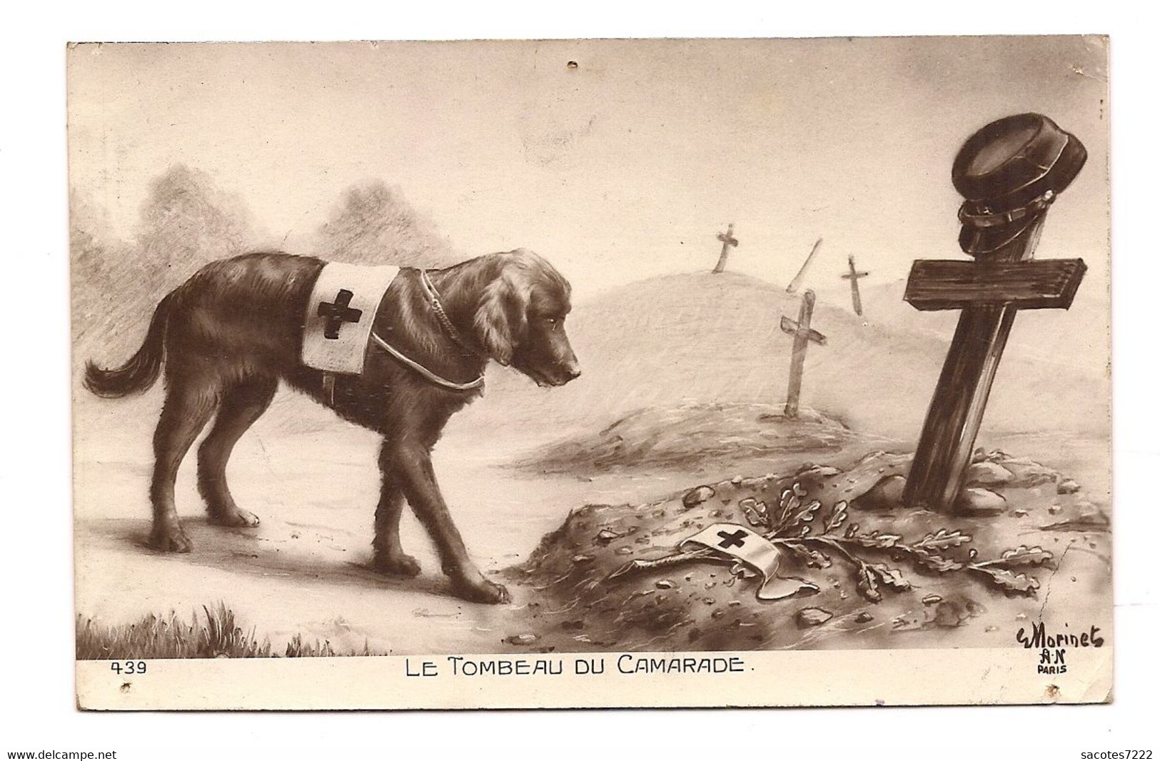GUERRE 14 - CHIEN SANITAIRE - LE TOMBEAU DU CAMARADE - - Weltkrieg 1914-18