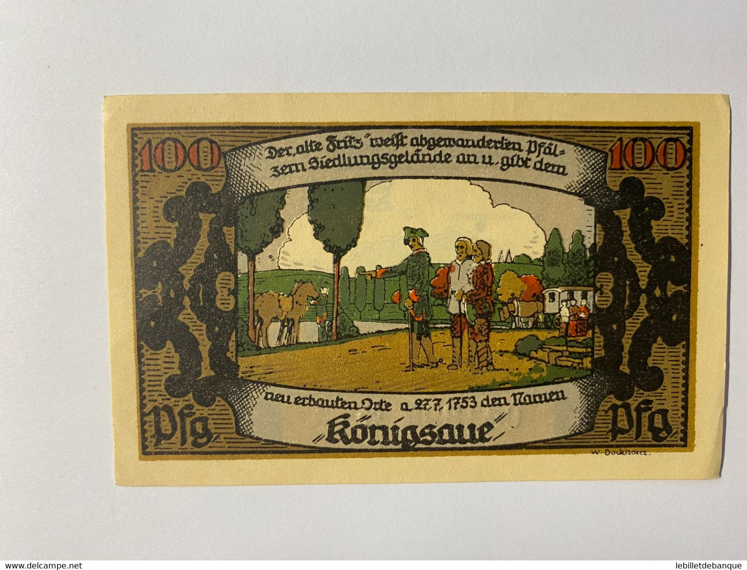 Allemagne Notgeld Konigsau 100 Pfennig - Collections